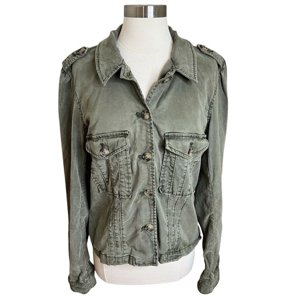 Paige Jacket Womens XL Vintage Ivy Green Twill Lyocell Pacey Stretch Utility - Picture 1 of 11